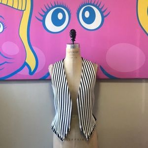 Moschino Cheap Chic Black White Shoe Laces Vest